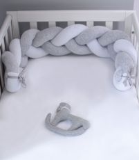 Бампер-коса Baby Veres Light Grey Melange 120*15